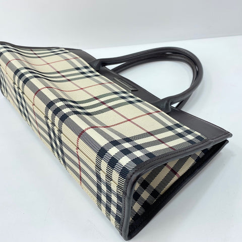 BURBERRY Nova Check Handbag canvas Brown WS32904