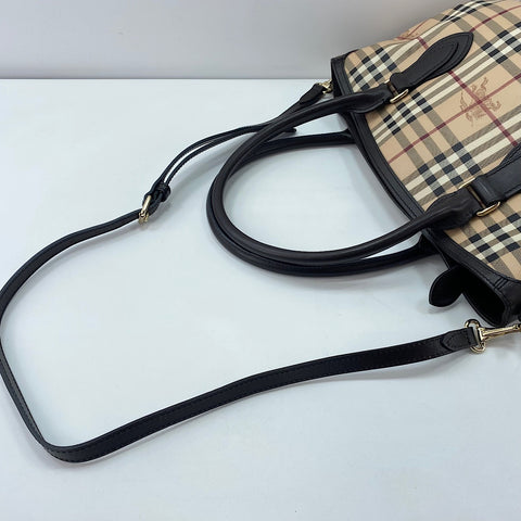 BURBERRY Nova Check 2WAY Tote Bag PVC Brown WS32905