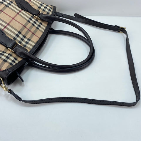 BURBERRY Nova Check 2WAY Tote Bag PVC Brown WS32905