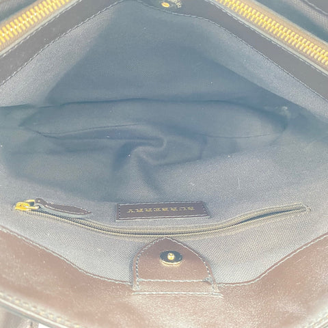 BURBERRY Nova Check 2WAY Tote Bag PVC Brown WS32905
