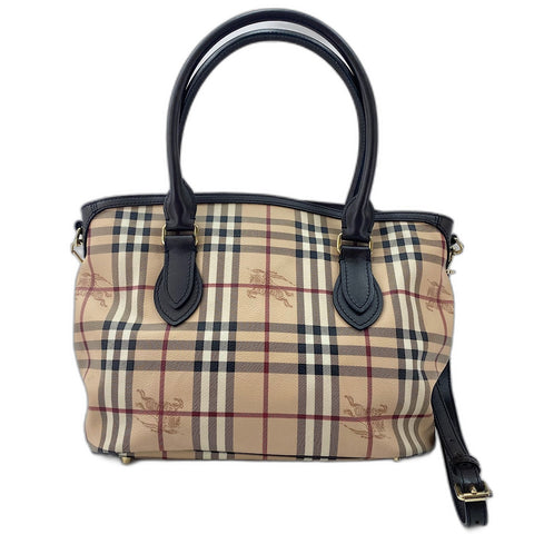 BURBERRY Nova Check 2WAY Tote Bag PVC Brown WS32905