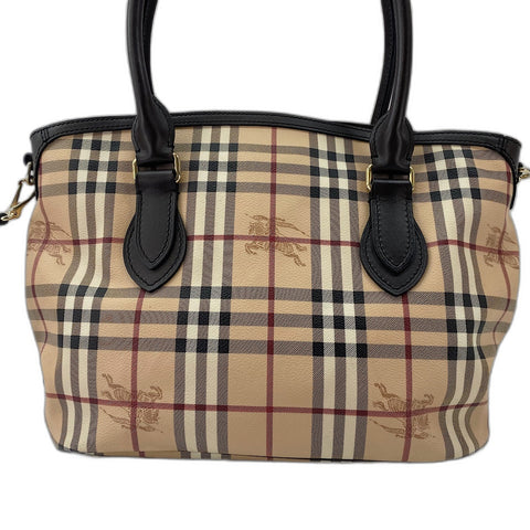 BURBERRY Nova Check 2WAY Tote Bag PVC Brown WS32905