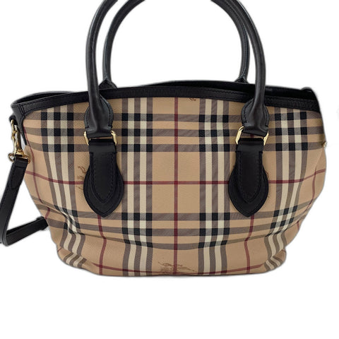 BURBERRY Nova Check 2WAY Tote Bag PVC Brown WS32905