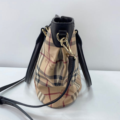 BURBERRY Nova Check 2WAY Tote Bag PVC Brown WS32905
