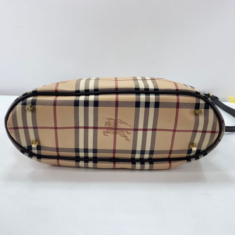 BURBERRY Nova Check 2WAY Tote Bag PVC Brown WS32905