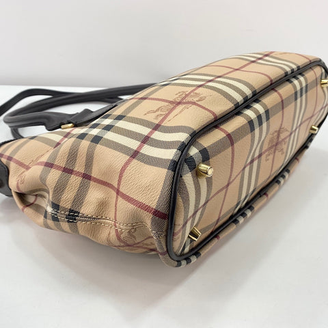 BURBERRY Nova Check 2WAY Tote Bag PVC Brown WS32905