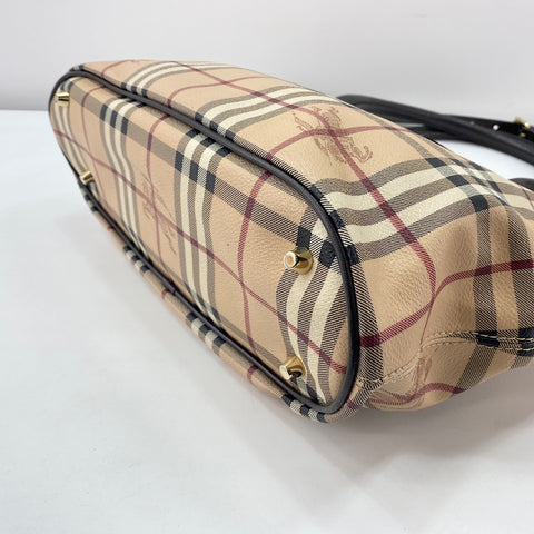 BURBERRY Nova Check 2WAY Tote Bag PVC Brown WS32905