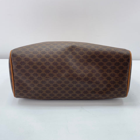 CELINE mini macadam Boston bag PVC Brown WS32906