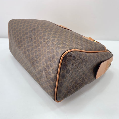 CELINE mini macadam Boston bag PVC Brown WS32906