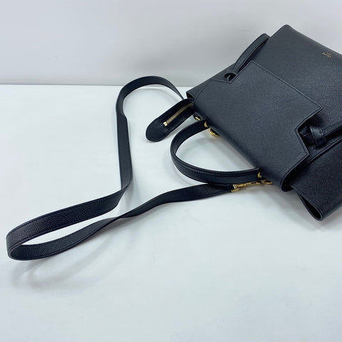 CELINE Micro 2WAY Belt Bag Shoulder Bag leather black WS32908