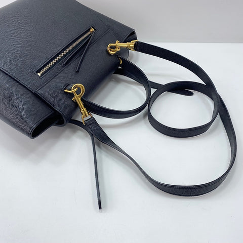 CELINE Micro 2WAY Belt Bag Shoulder Bag leather black WS32908