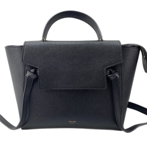 CELINE Micro 2WAY Belt Bag Shoulder Bag leather black WS32908