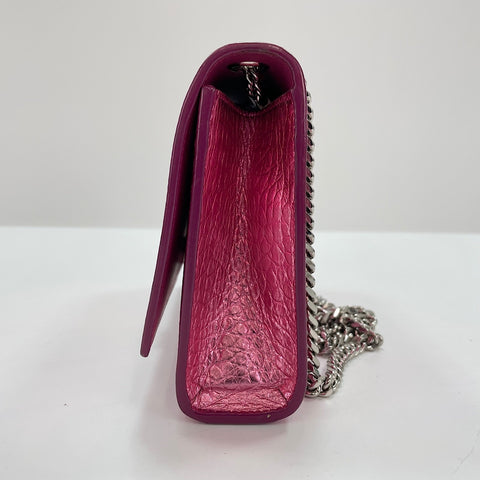 YVES SAINT LAURENT Cassandra Shoulder Bag leather pink WS32909