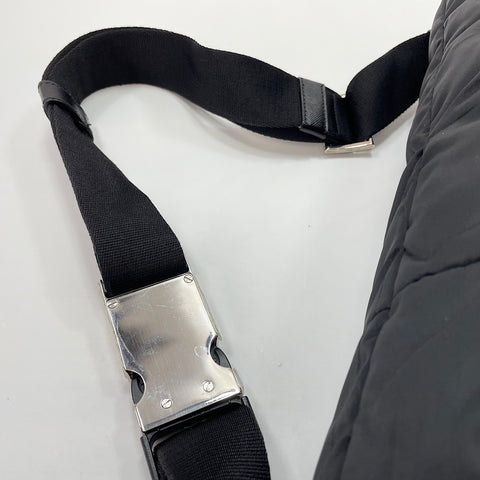 PRADA Triangular plate Shoulder Bag Nylon black WS32910