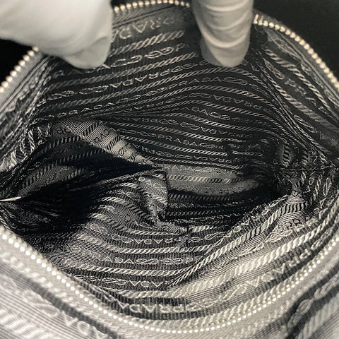 PRADA Triangular plate Shoulder Bag Nylon black WS32910