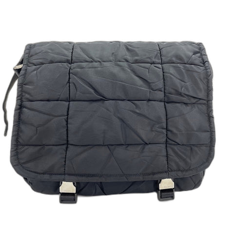PRADA Triangular plate Shoulder Bag Nylon black WS32910