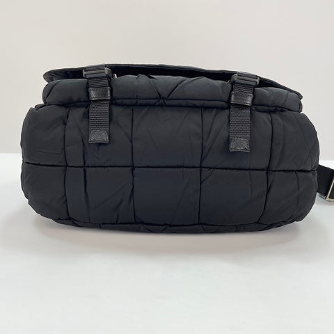 PRADA Triangular plate Shoulder Bag Nylon black WS32910