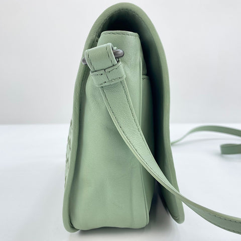 BOTTEGAVENETA INTRECCIATO Shoulder Bag leather green WS32911