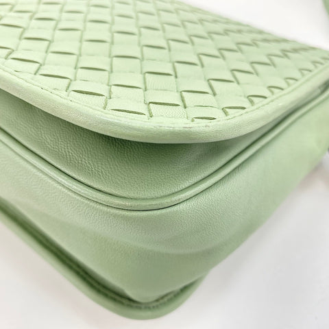 BOTTEGAVENETA INTRECCIATO Shoulder Bag leather green WS32911