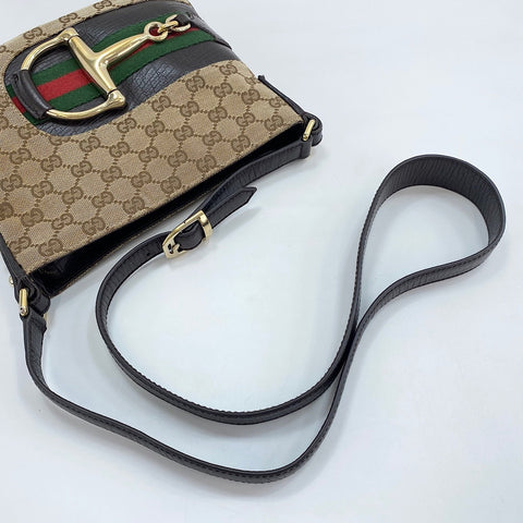 GUCCI Horsebit Shoulder Bag beige WS32912