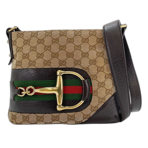 GUCCI Horsebit Shoulder Bag beige WS32912