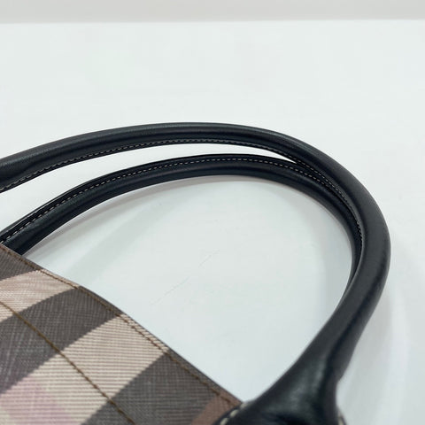 BURBERRY Slim Vertical Denim Tote Tote Bag PVC Brown WS32915