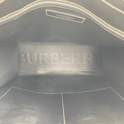BURBERRY Slim Vertical Denim Tote Tote Bag PVC Brown WS32915
