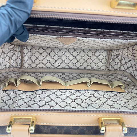 CELINE mini Macadam 2WAY trunk PVC Brown WS32917