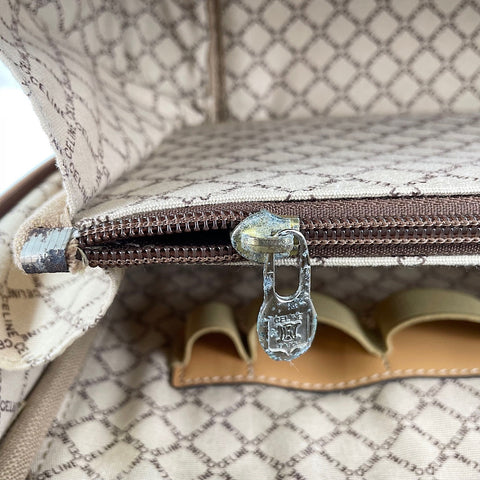 CELINE mini Macadam 2WAY trunk PVC Brown WS32917
