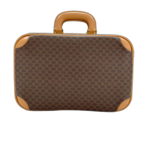 CELINE mini Macadam 2WAY trunk PVC Brown WS32917