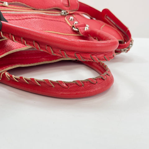 BALENCIAGA The City 2WAY Handbag leather Red WS32918