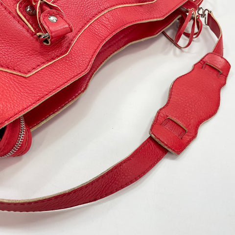 BALENCIAGA The City 2WAY Handbag leather Red WS32918