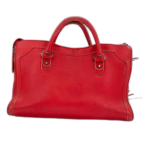 BALENCIAGA The City 2WAY Handbag leather Red WS32918