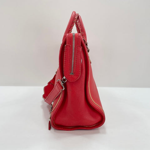 BALENCIAGA The City 2WAY Handbag leather Red WS32918