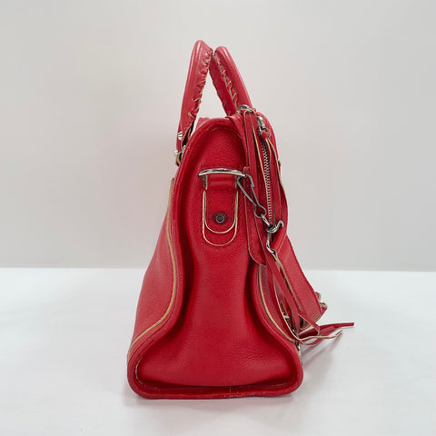 BALENCIAGA The City 2WAY Handbag leather Red WS32918