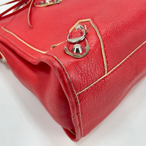 BALENCIAGA The City 2WAY Handbag leather Red WS32918