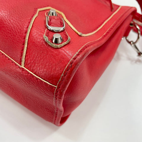 BALENCIAGA The City 2WAY Handbag leather Red WS32918