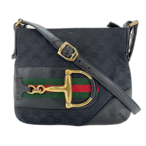 GUCCI Horsebit Shoulder Bag black WS32921