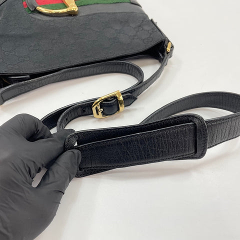 GUCCI Horsebit Shoulder Bag black WS32921