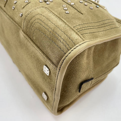 LOEWE Amazona Rhinestones Handbag khaki WS32922