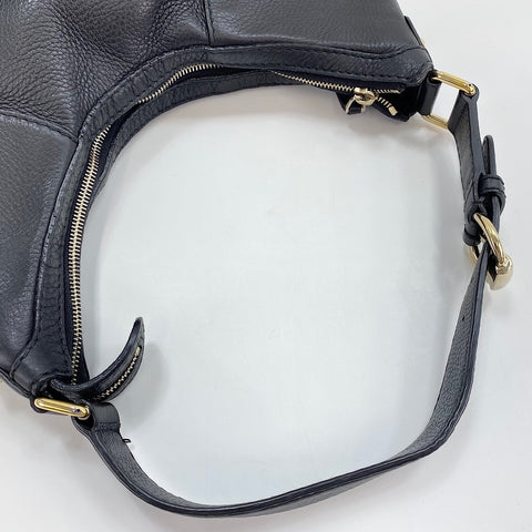 GUCCI Horsebit Shoulder Bag leather black WS32923