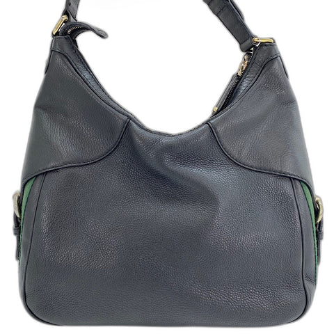 GUCCI Horsebit Shoulder Bag leather black WS32923