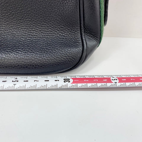 GUCCI Horsebit Shoulder Bag leather black WS32923