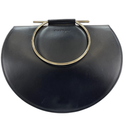 Salvatore Ferragamo 2WAY Shoulder Bag leather black WS32926