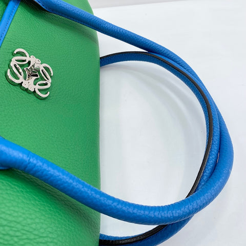 LOEWE Alamo 36 Anagram Bicolor Handbag leather green WS32927