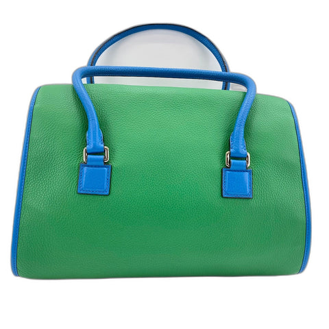 LOEWE Alamo 36 Anagram Bicolor Handbag leather green WS32927
