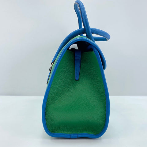 LOEWE Alamo 36 Anagram Bicolor Handbag leather green WS32927