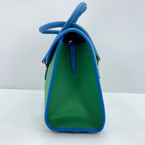 LOEWE Alamo 36 Anagram Bicolor Handbag leather green WS32927