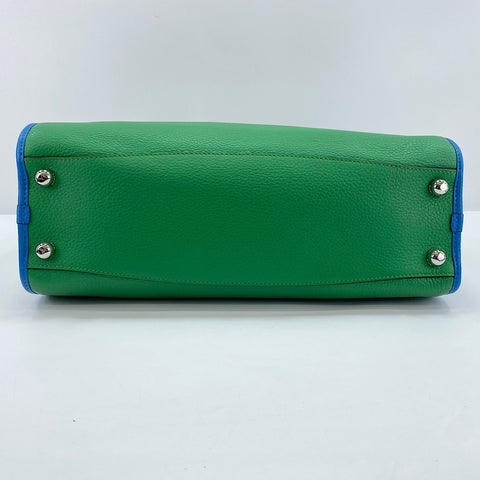 LOEWE Alamo 36 Anagram Bicolor Handbag leather green WS32927