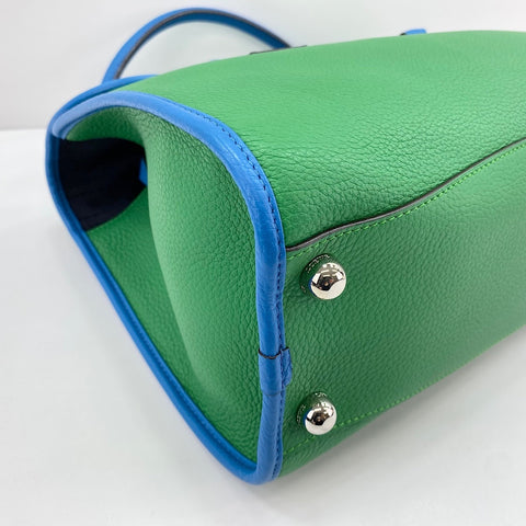 LOEWE Alamo 36 Anagram Bicolor Handbag leather green WS32927